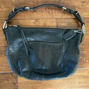 Vintage Coach 12683 Est 1941 Hobo Bag Black Leather Shoulder Bag